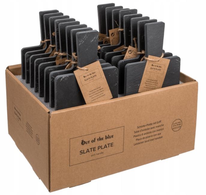 Stone Slate Coaster Display Tray 21x10 cm