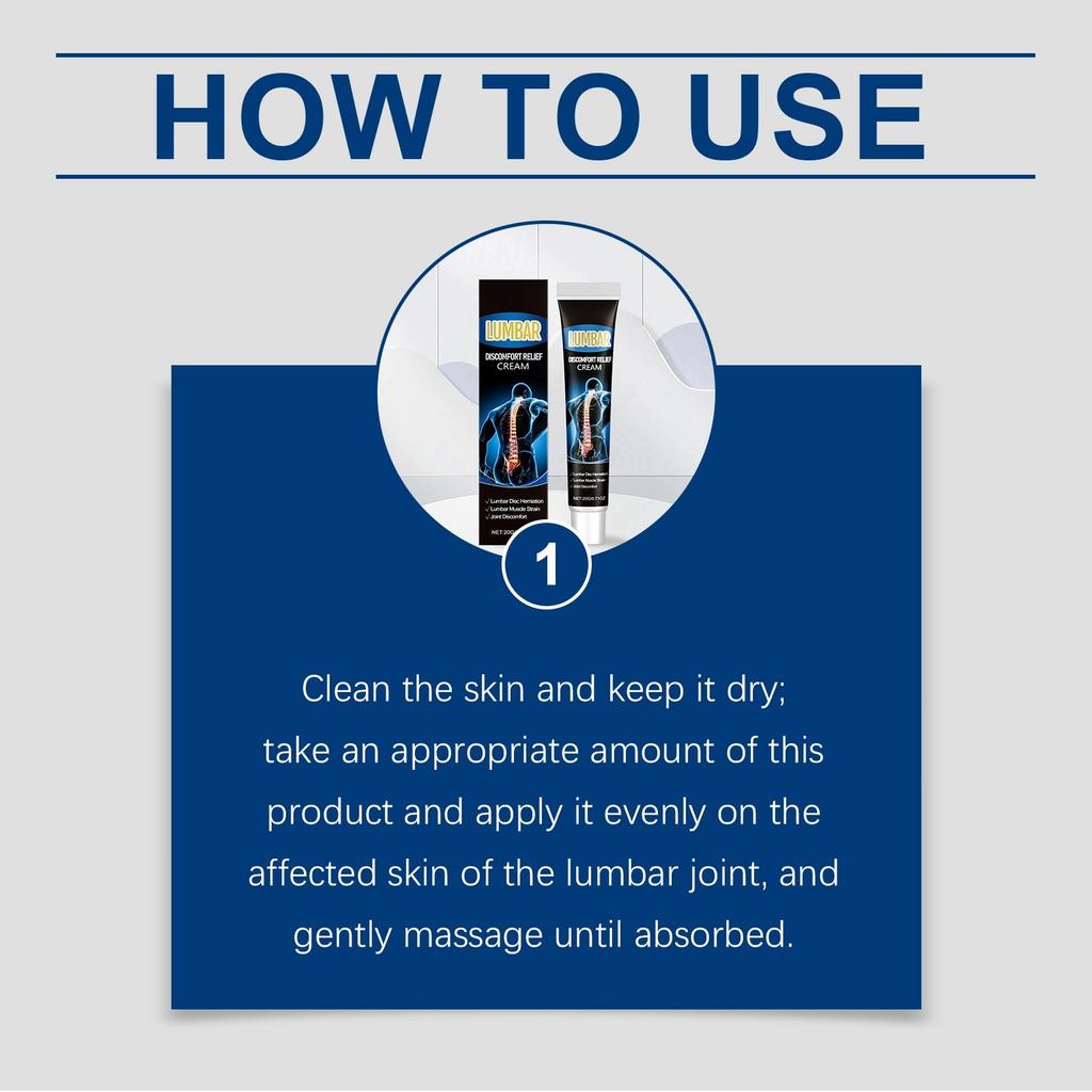 Joint Care Cream And Lumbar Care Cream Are Used To Improve Discomfort And Support Activities