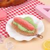 Kawaii Simulation Food Plush Keychain Creative Sandwich Hamburger Cake Keyring Bag Pendant Key Accessories Couple Gifts