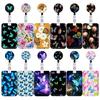 Retractable Badge Holder Reels Lanyard Set with Card Holder for Student