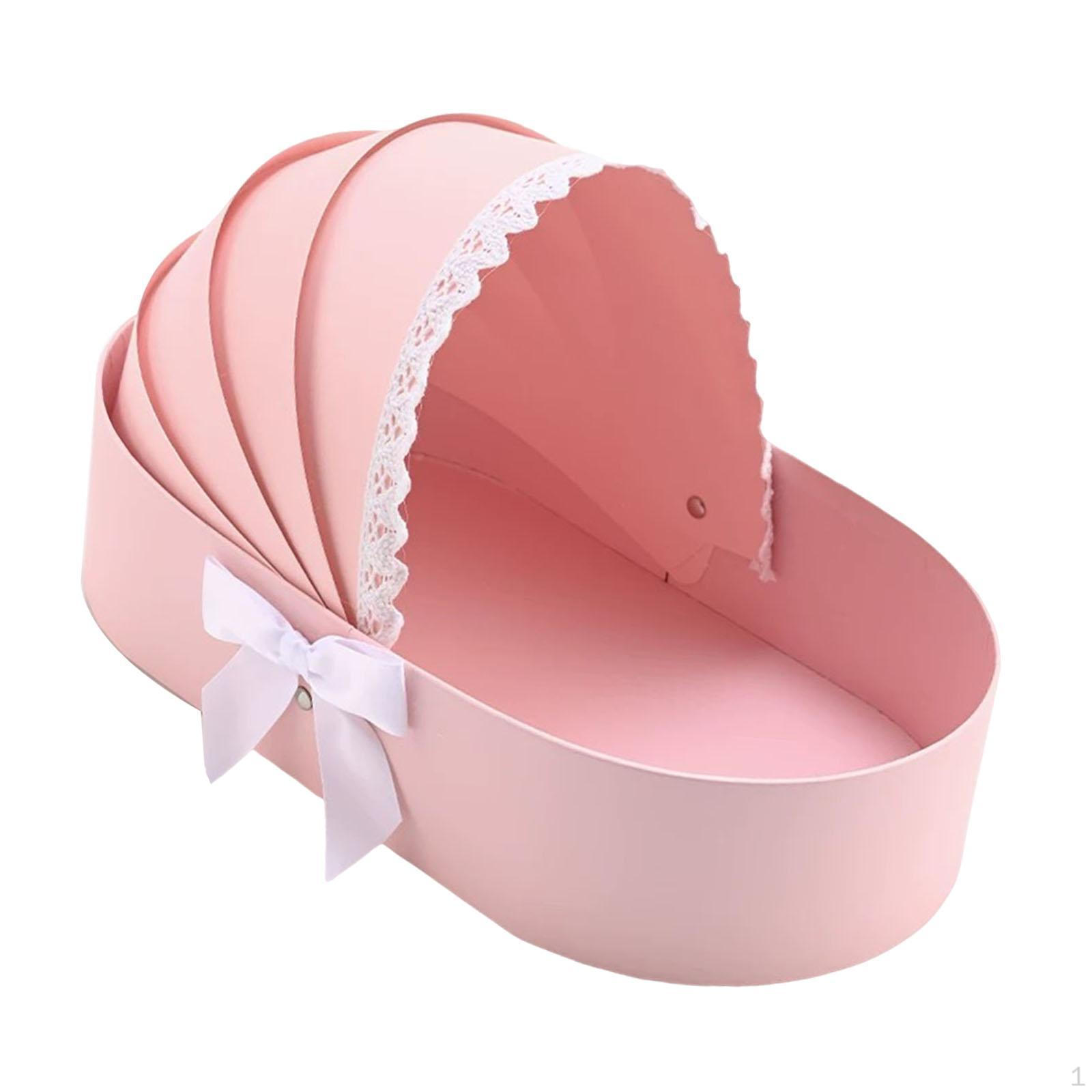 

Подарочная коробка с цветочной корзиной для цветочной композиции и домашнего декора розовый