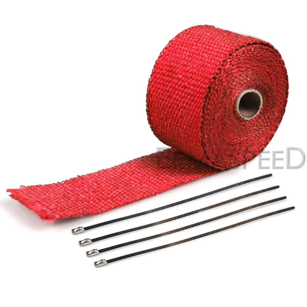 Universal Exhaust Wrap Fiberglass 50mm Motorcycle Accessories Black Pit Bike Heat Wraps Muffler Thermal Tape for