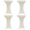 Day and Night - Day and Night Elastic Tablecloth for High Table 4 Units Cream Color Ø80 Cm