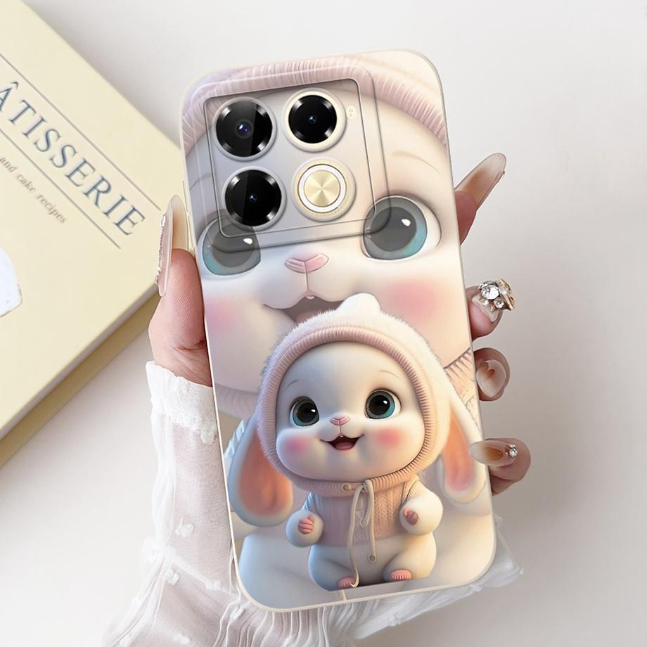 Soft Silicone Phone Case For Infinix Note 40 Pro 4G 5G Note40 Pro+ 40x Funda Cartoon Animals Flower Fashion Printed Back Cover