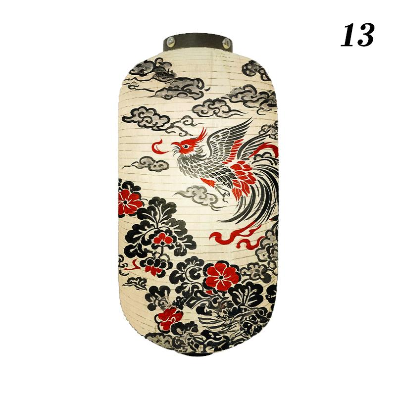 Oriental Style Festival Cloth Lanterns Antique Phoenix Printed Lantern Sushi Cuisine Advertising Sign Party Decoration Ornaments
