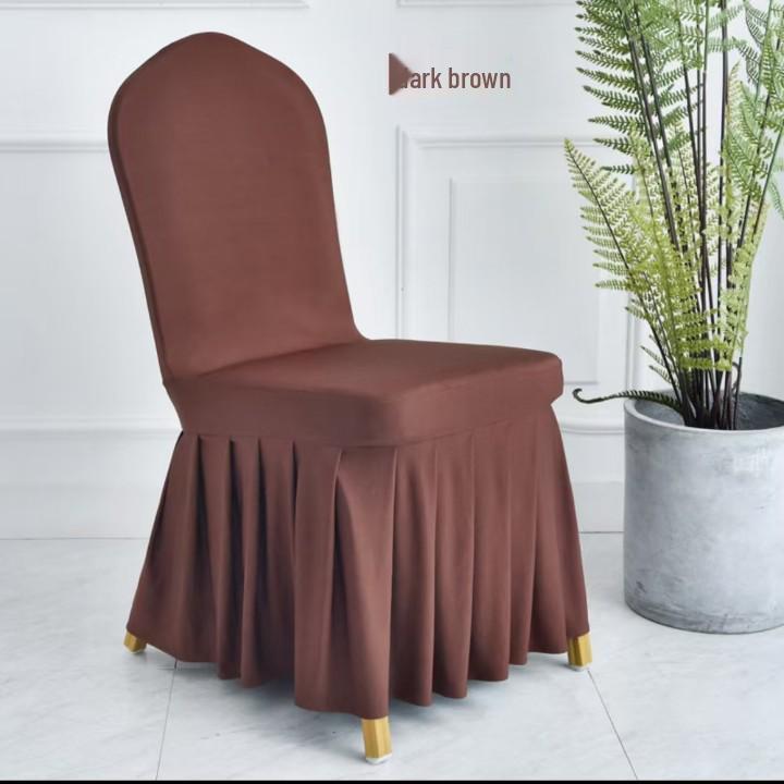 Verdickte elastische Faltenrock-Stuhlhusse für Hochzeiten & Konferenzen