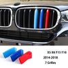 3 Color Car Front Grille Cover Bumper Stripe Stickers X1 X3 X4 X5 X6 F25 F26 F48 G01 G02 G20 G28 Car Styling Accessories