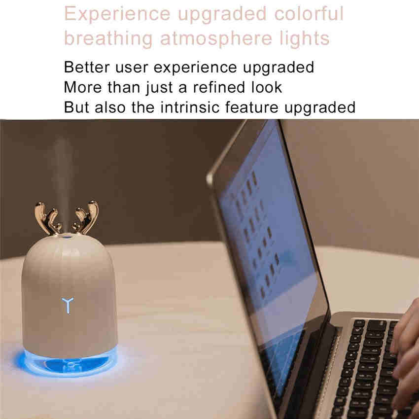 Cute Air Humidifier Ultrasonic Aroma Essential Diffuser Home Car USB Fogger Mist Maker 220 ml