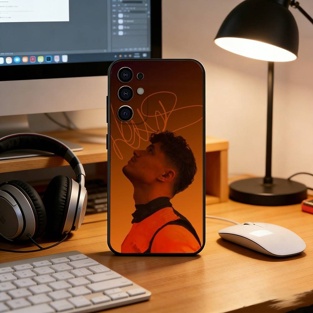 L-Lando Norris Phone Case For Samsung S25,S24,S21,S22,S23,S30,Ultra,S20,Plus,Fe,Lite,Note,10,Black Cover