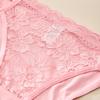 European & American Sexy Lace Thong: Floral Hollow Waistband, Rhinestone Adornment, Pure Cotton Crotch, Comfortable, Breathable Design.