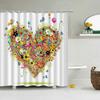 Colorful Modern Shower Curtain 3d Bathroom Curtain With Hooks Decorative Partition Screen 180*240 Polyester Washable Cloth