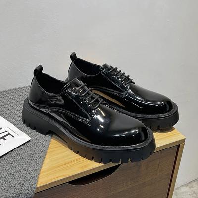 Einzelschuhe Herren Frühling und Herbst Kleine Lederschuhe Herren Neue Loafer Britische Plateau Arbeitsschuhe 20352-T