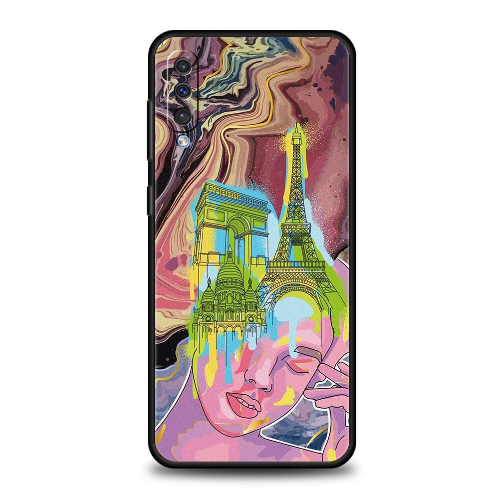 

Чехол для телефона Paris Art blue butterfly flower для Samsung A12 A32 A50 A70 A20E A20S A10 A10S A22 A30 A40 A42 A52 5G A02S A04s Samsung A70