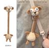 Cute Long Neck Evil Zodiac Plush Pendant Keychain Healing Stuffed Animal Doll Birthday Gift Decor