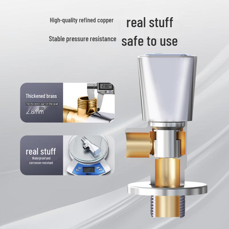 J.J.Z. Thickened Brass 1/2-inch Angle Stop Valve