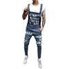 Jeans med hulllomme for menn Overall Jumpsuit Streetwear Overall Suspenderbukser