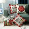 New Autumn Printed Pillow Cover Linen Printed Letters Home Living Room Sofa Cushion Pillow Cover