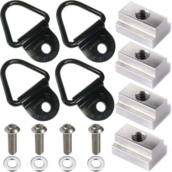 LE KAPMOZ T Slot Nuts For Toyota Tacoma Bed Rails Cleats Bed Rack Rail Accessories For Tundra Pickup Truck Deck Bike Mount W/Stainless Button Socket