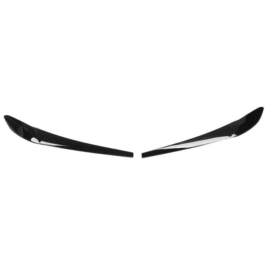 2pcs Headlight Eyebrow Gloss Black Left Right Decorative Replacement for X3 F25 X4 F26 2014‑2018