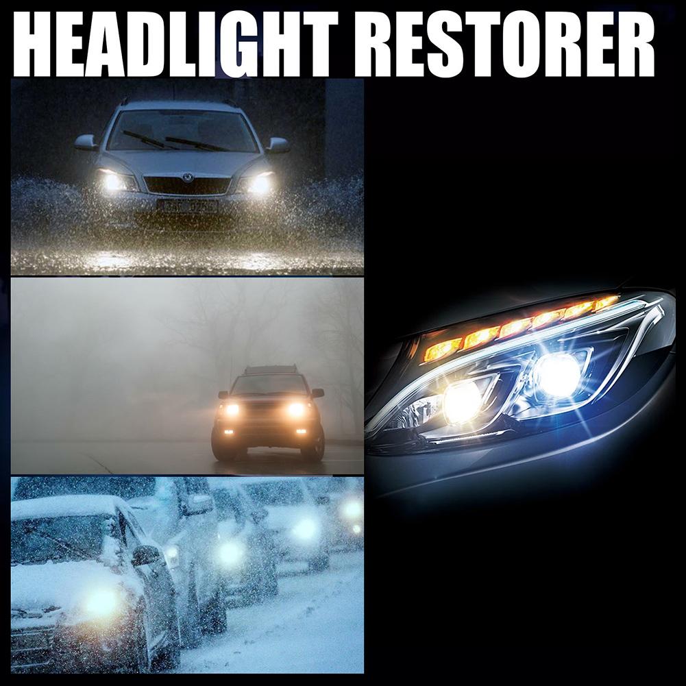 Car Headlight Polish Liquid With Cloth Sponge Headlight Restorer Polishing Anti-Scratch Liquid For Car Lampshades Cleaning Tool
