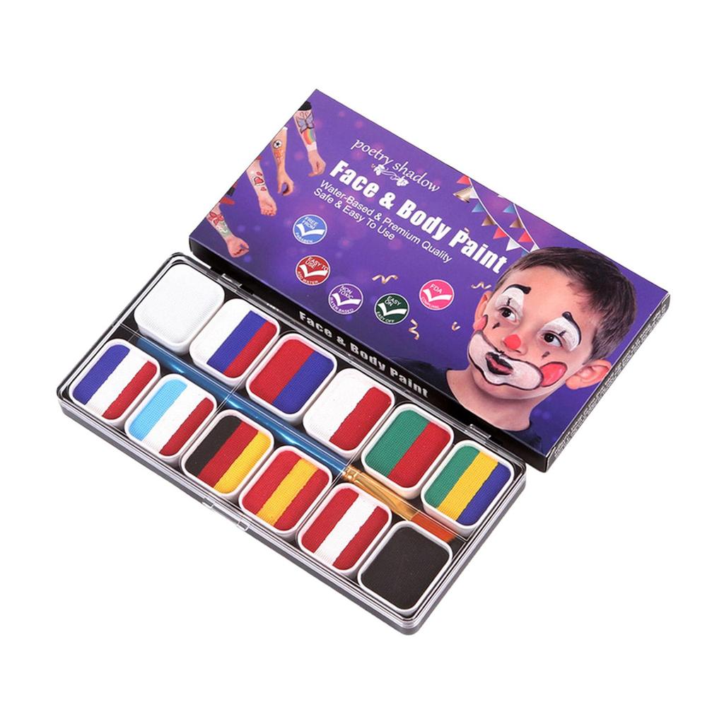 Face Body Paint Palette Painting Pigment 12 Grids Color Matching Vibrant Colors