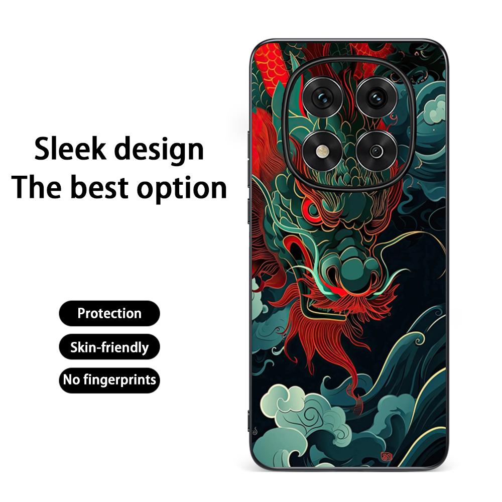 Japanese dragon Super cool painting Phone Case For Redmi Note 14 13 12 11 Pro Plus S 5G 14C A3 Soft Black Phone Cover