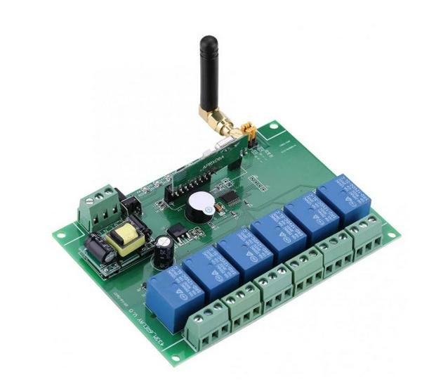 433MHz 6-Channel RF Relay Module with Remote Control (110-240V)