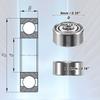Motoforti MR93ZZ 3x9x4mm Bearings Double Shielded Deep Groove Ball Bearings Silver Tone - Pack of 5