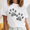 Women's Animal Claw Printed Summer T-shirt Comfortable Soft Simple Fashion Women's Short Sleeve Cotton T-shirt