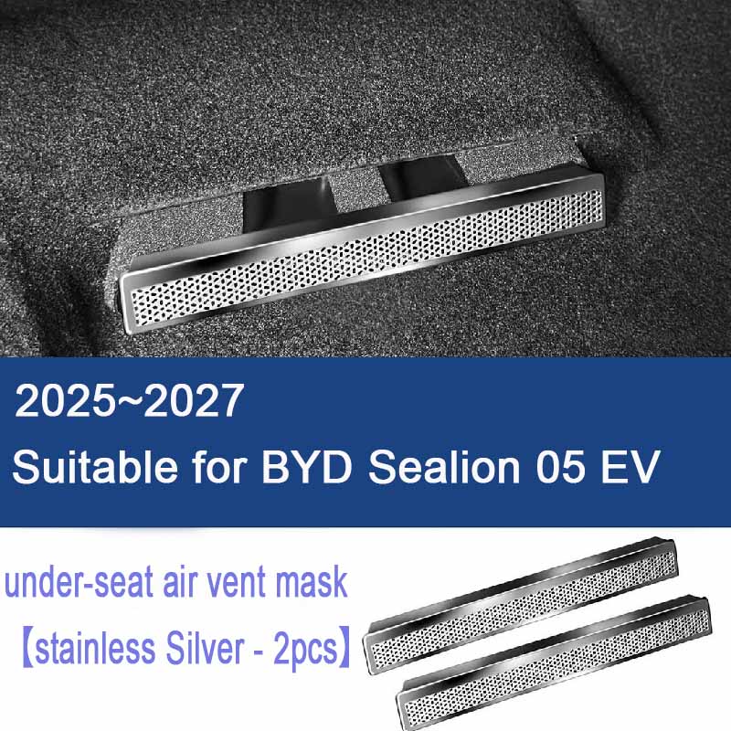 Air Outlet Covers For BYD Sealion 05 DM-i EV 2025~2027 Car Under Rear Seat Ventilation Conditioner Vent Cover Auto Accessories