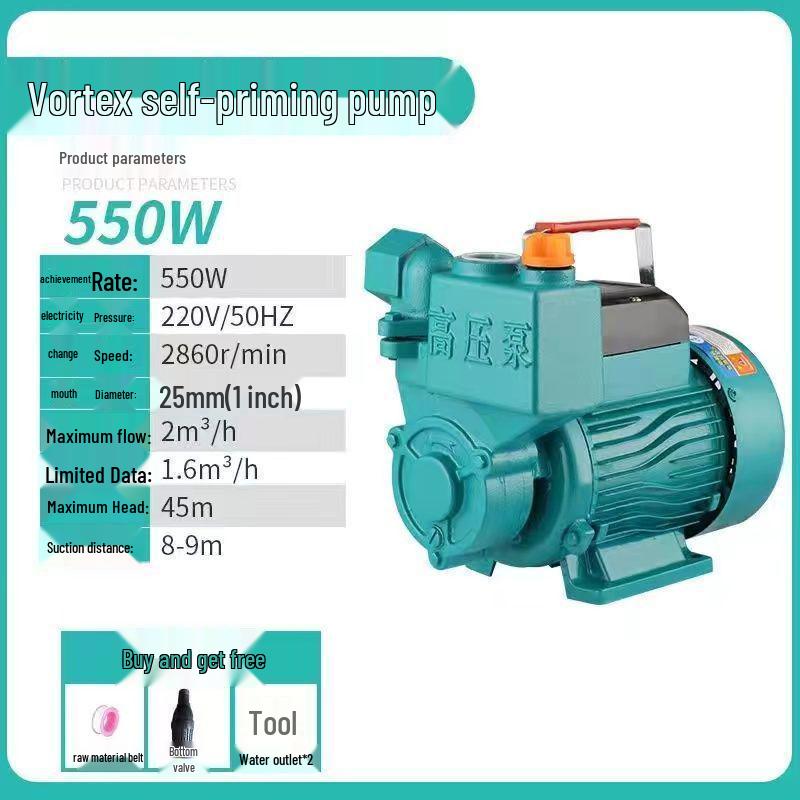 220V Self-Priming Water Booster Pump for Home and Well Systems