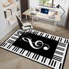 1Pc Piano keys music Printed circular carpet, home door mat, outdoor travel protection carpet A12