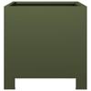 Vidaxl Garden Planters, 2 Pcs, Olive Green, 30X30X30 Cm, Steel