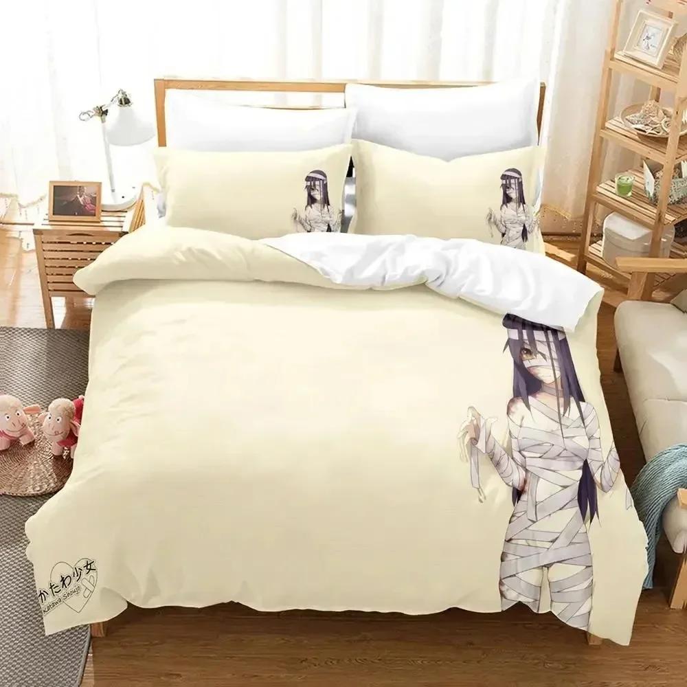 Anime Mummy Girls Bedding Set Single Twin Queen Size Duvet Cover Set Mummy Theme Gift for Teen Adult Anime Bedroom Decor