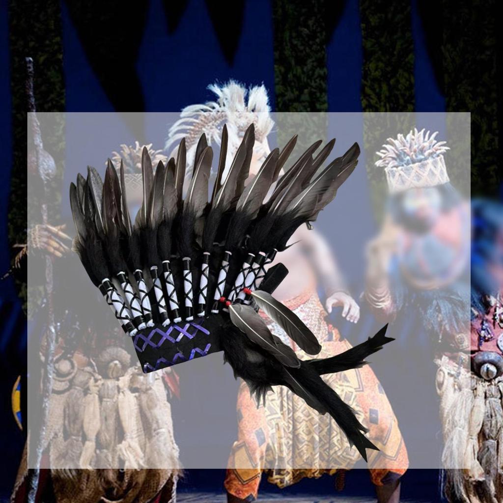 Feather Headdress in American Chief Hat for Parties Men And Women