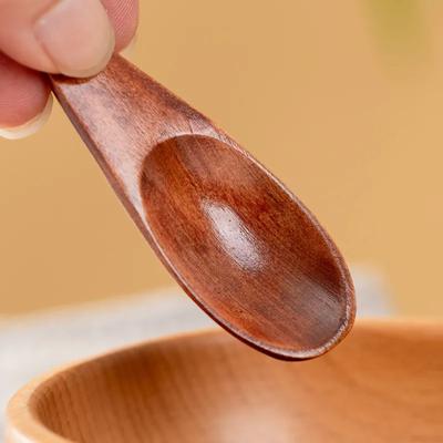 Mini Natural Wooden Spoons Scoop Tea Honey Coffee Condiment Salt Sugar Spoon Cooking Tools Household Kitchen Gadgets