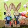 Cute 35Cm Straw Rabbit Woven Rabbit Garden Statue Rabbit Handicraft Home Decor – New Year And Easter Decorations Ornament