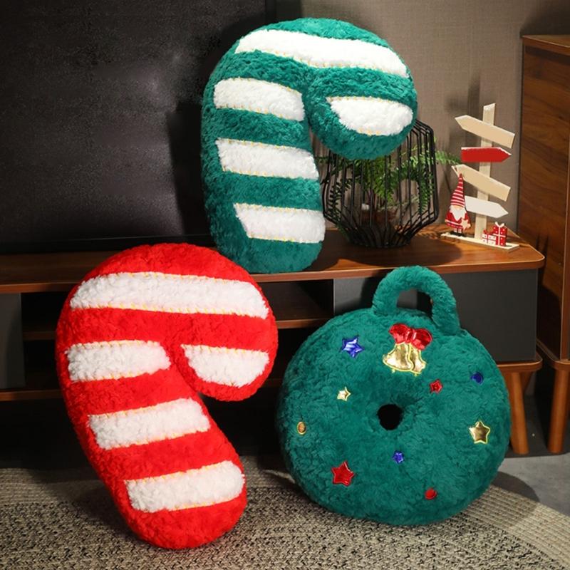 Plushie Throw Pillow Comfortable Christmas Holiday Cushion for Sofa and Bed Decoration Throw Pillows 1PC