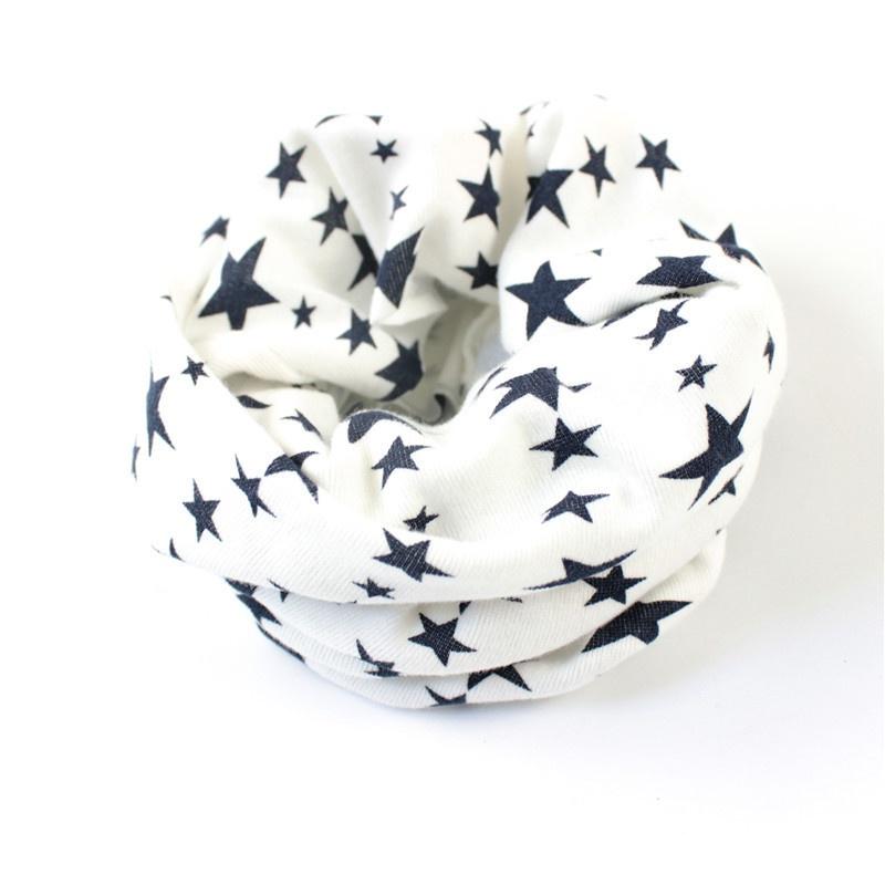 Baby Boys Girls Kids Long Warm Stars Printed Snood Outdoor Neck Warmer Scarf