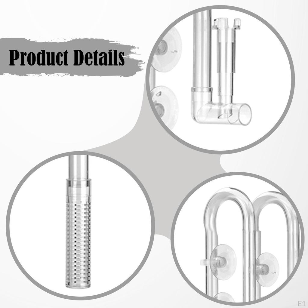 Lily Pipe Inflow Outflow Set Fish Tank Filter Accessories Sturdy Replacement Clear