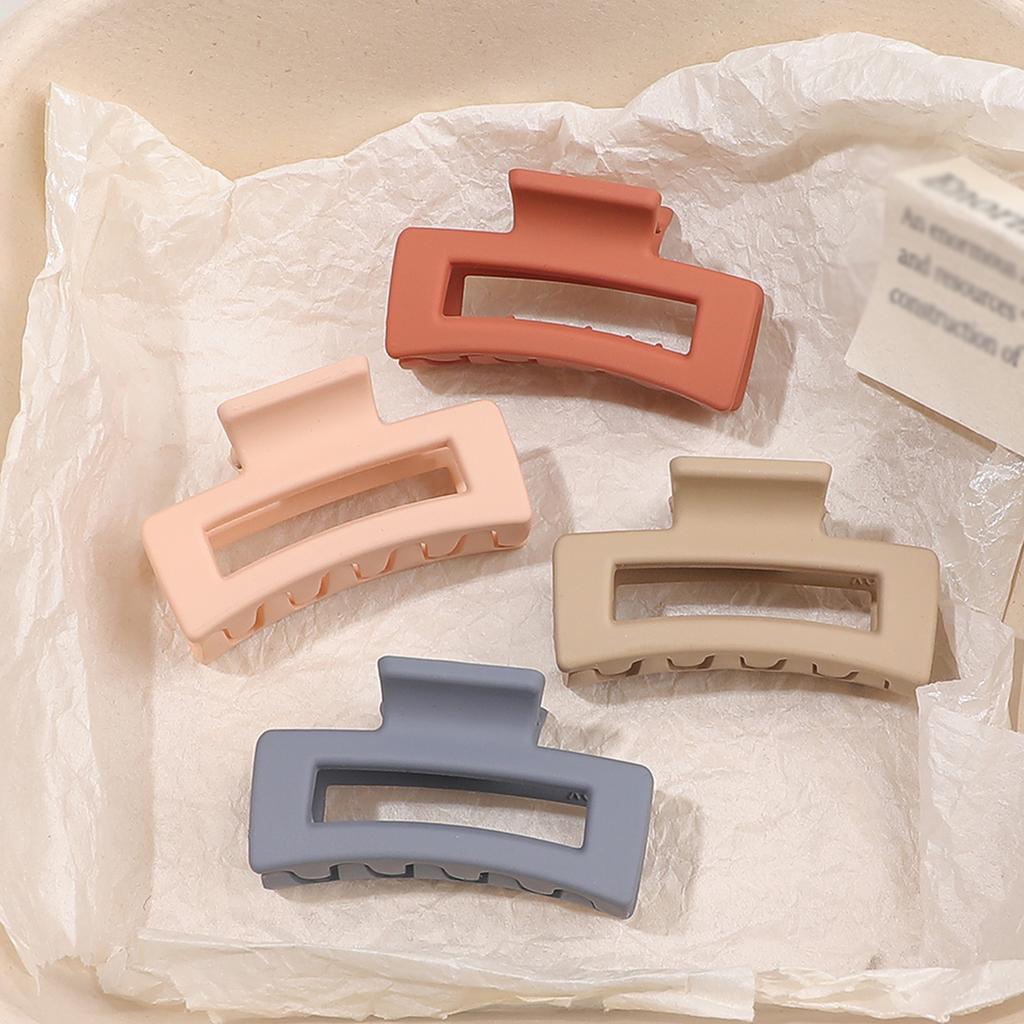 4 Pack Compact Square Claw Hair Clips Colorful Hair Accessories For Women And Girls Non-Slip Matte Jaw Clips For Thick And Thin X