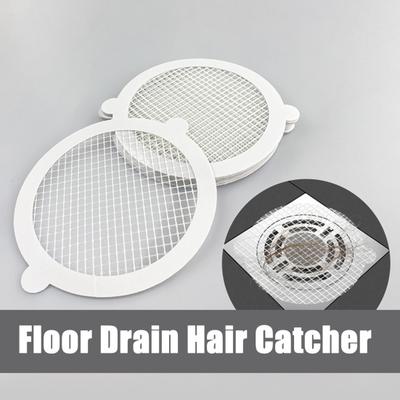 10/50 st Engångs Hårfångare Klistermärken Uppgradering Duschavloppsskydd Hårfångare Badrumsskydd Nät Golvbrunns Klistermärken
