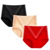 Set of 3 High-Waisted Women's Jacquard Panties - Sexy, Postpartum Abdomen Control, Hip Lift Design.