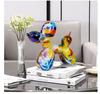 Creative Graffiti Balloon Dog Ornament for Home Décor: Artful Figurine for Study, Wine Cabinet, and TV Stand