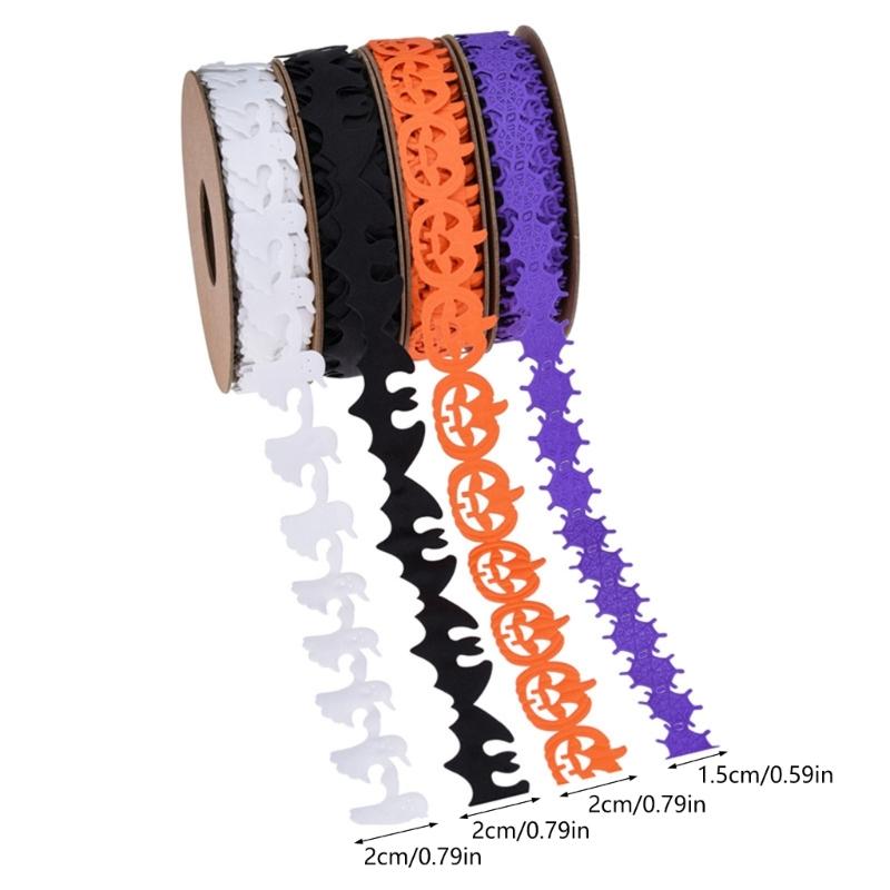 Haunting Beauty Decorative Halloween Ribbon Showcasing Bat Motif Perfect for Party Tool and Fashion Hair Accessories