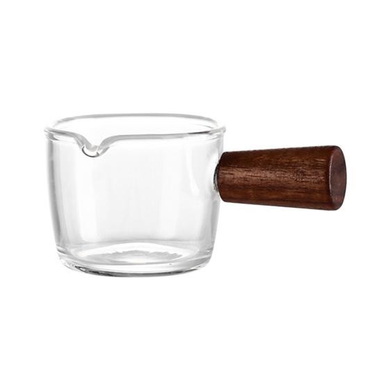 Tazza per Latte Yousheng Antiscivolo Anti-crepa con Scala con Manico in Legno Beccuccio Misurino per Casa