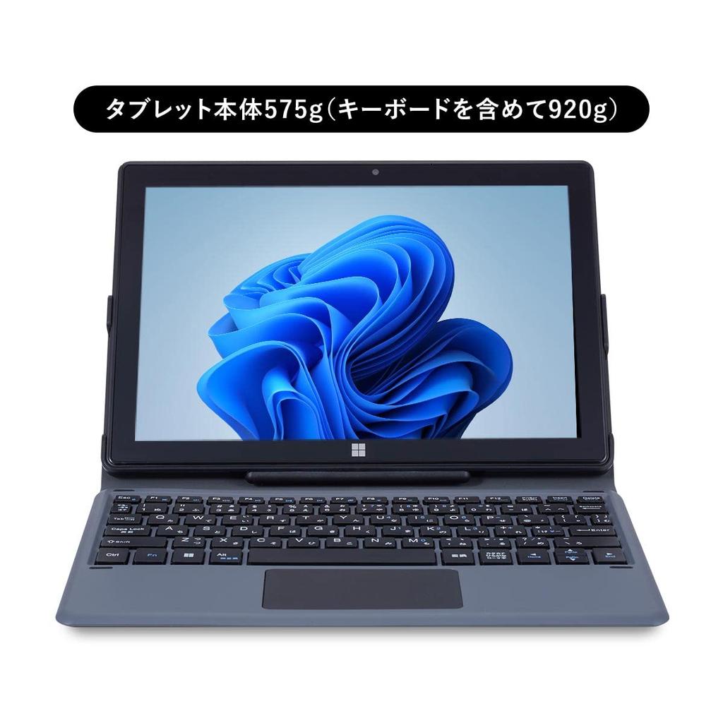 Windows 11 with 4GB 128GB Japanese USB Webcam GM-JAPAN Laptop, Office, 575g, 10.1-inch 2-in-1 Tablet, Memory, SSD, Keyboard, Celeron, Wi-Fi, 3.0,