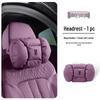 Besturn Little Horse Headrest & Lumbar Support Set - Purple Neck Protection Pillow & Lumbar Pad for 26 Models