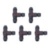5Pcs T Type Aviation Connector 3 Pin Butt Joint IP68 Waterproof Plug Socket 16A AC250V