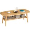 Coffee Table Living Room Table with Shelf, Coffee Table for Living Room, Bedroom, 120 X 60 X 42 Cm, Natural Wood